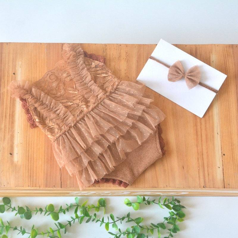 Born Graphy Clothing Lace Pleated Jumpsuit Children's Dress