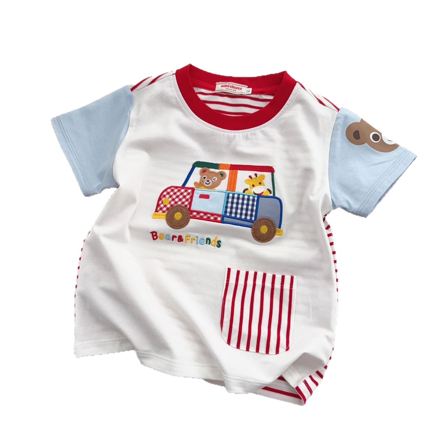 Women's & Men's Inner Wear Sapphire Red Striped Short Children's T-shirt