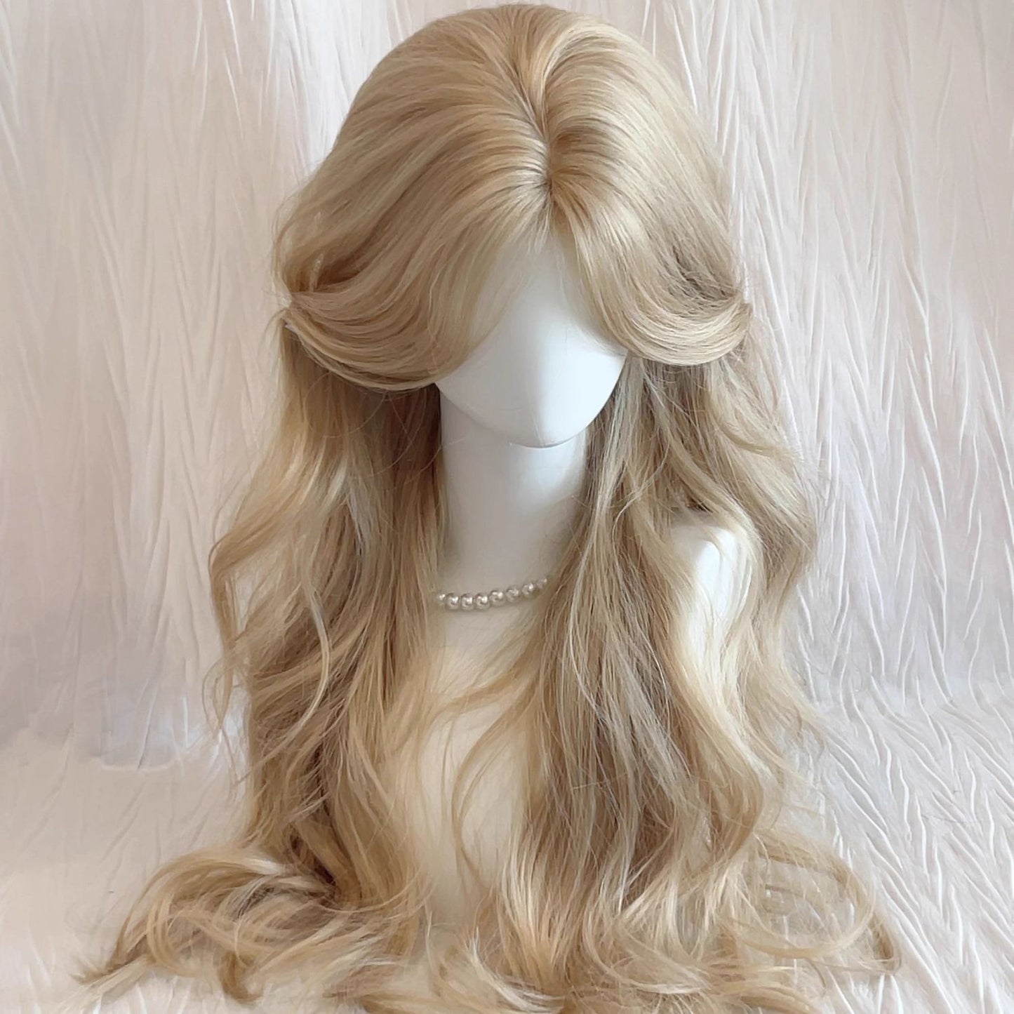 No Need To Wear Hair Net Female Mid-length Bangs Curly Wig Long Curls