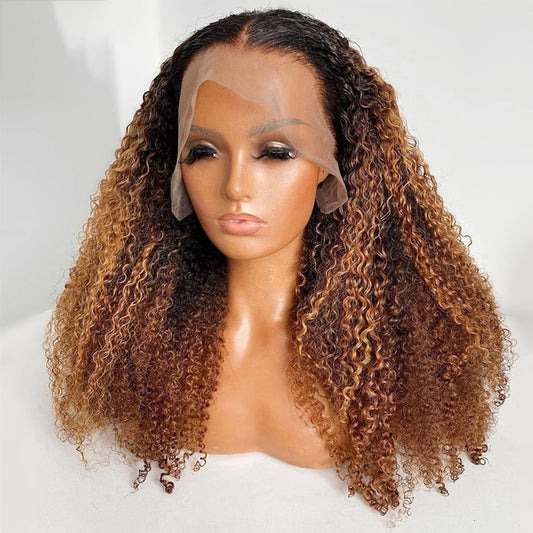Front Lace Curly Hair Mixed Sheath Wig Long Curls
