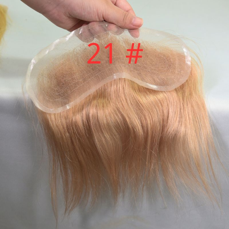 Transparent Net Lace Hairline Natural Real Human Wig Bangs