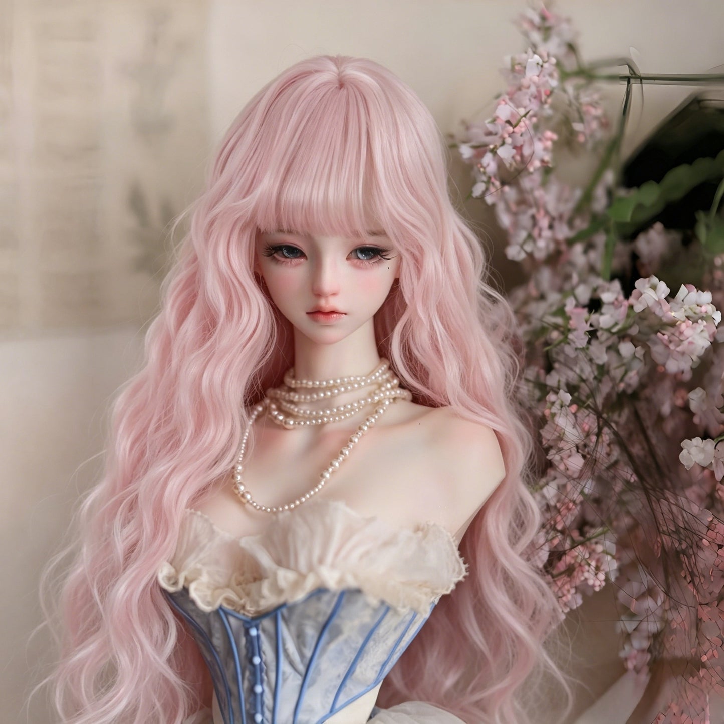 Doll Points Change Clothes Hair Optional Soft Silk Cos Wig