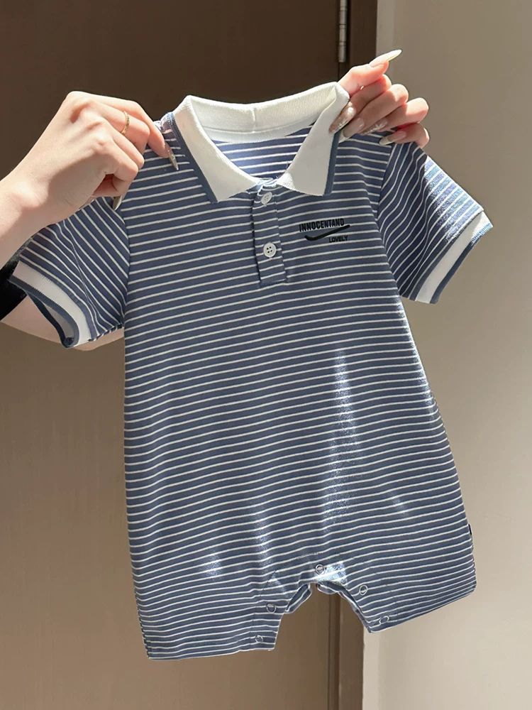 Men's Rest Assured To Wear Light Style Striped Jumpsuit Summer Thin Jumpsuit, Climbing Suit