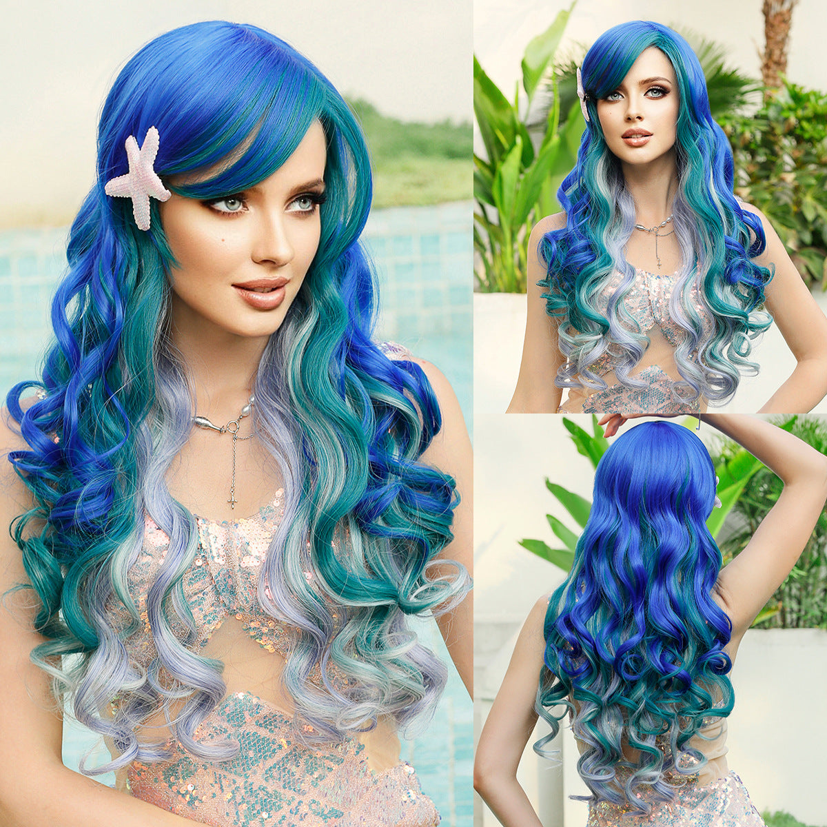 Barbie Long Curly Hair Bangs High Quality Cos Wig
