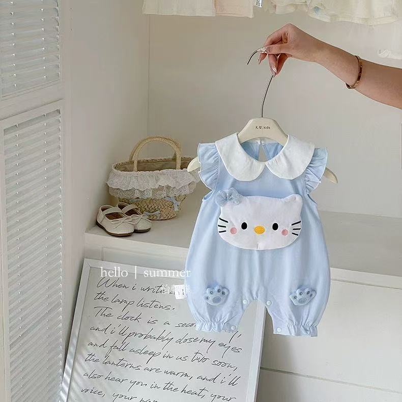 Western Style Rompers Infant Summer Jumpsuit Born Cotton Jumpsuit, Climbing Suit