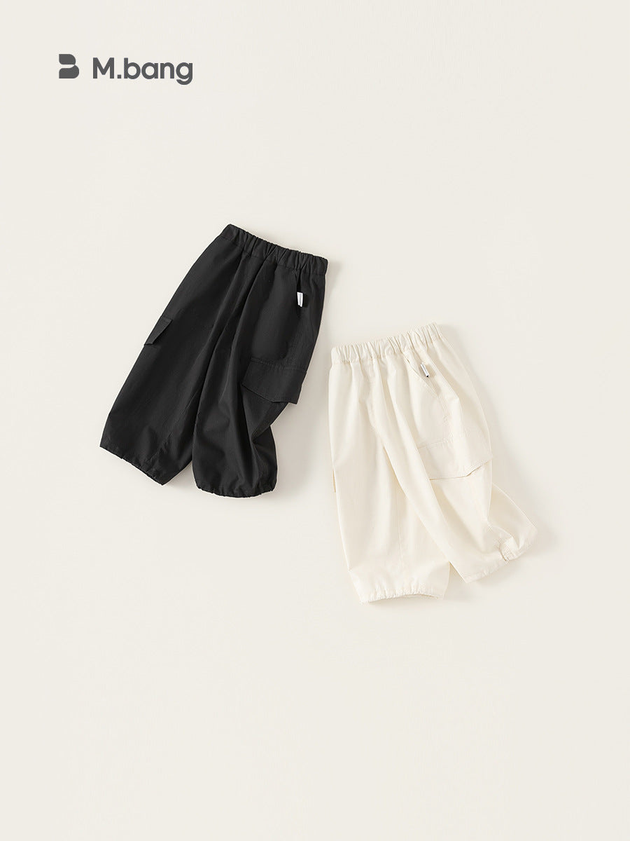 Children's Clothing Solid Color Overalls Summer Thin Children's Pants