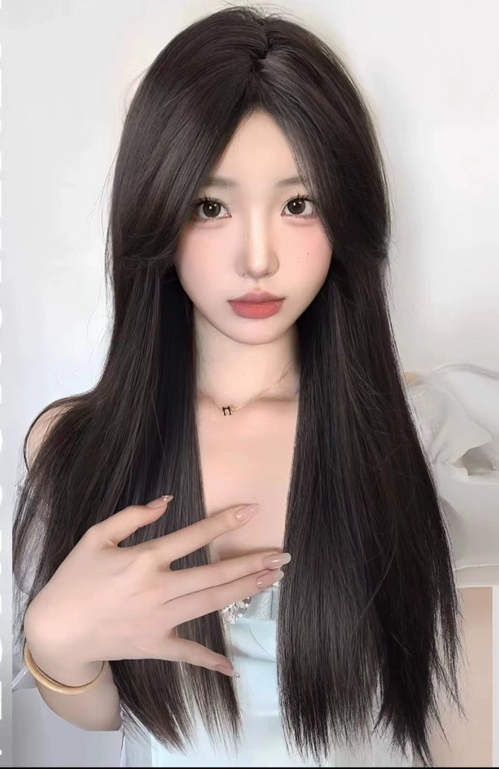 Painted Kou Female Younger Fashion Lazy Romantic Big Wave Raspberry Wig Long Curls