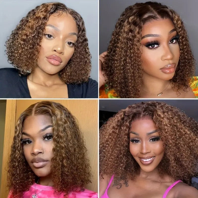 Front Lace Small Volume Female Fluffy Natural Wig Short Curly Hair