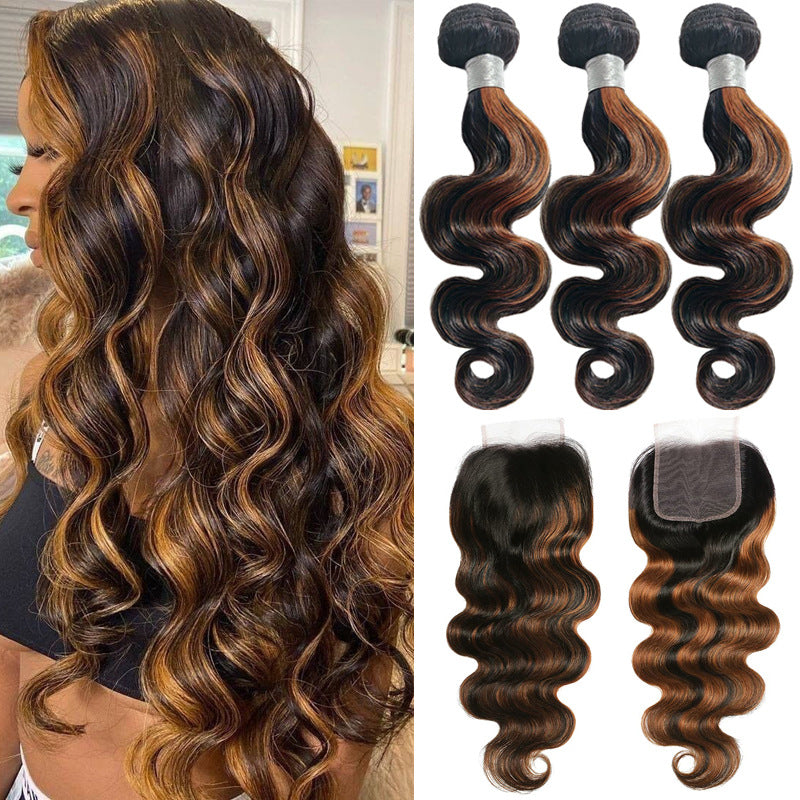 Trendy Graceful Human Hair Weft Piece Other Wig