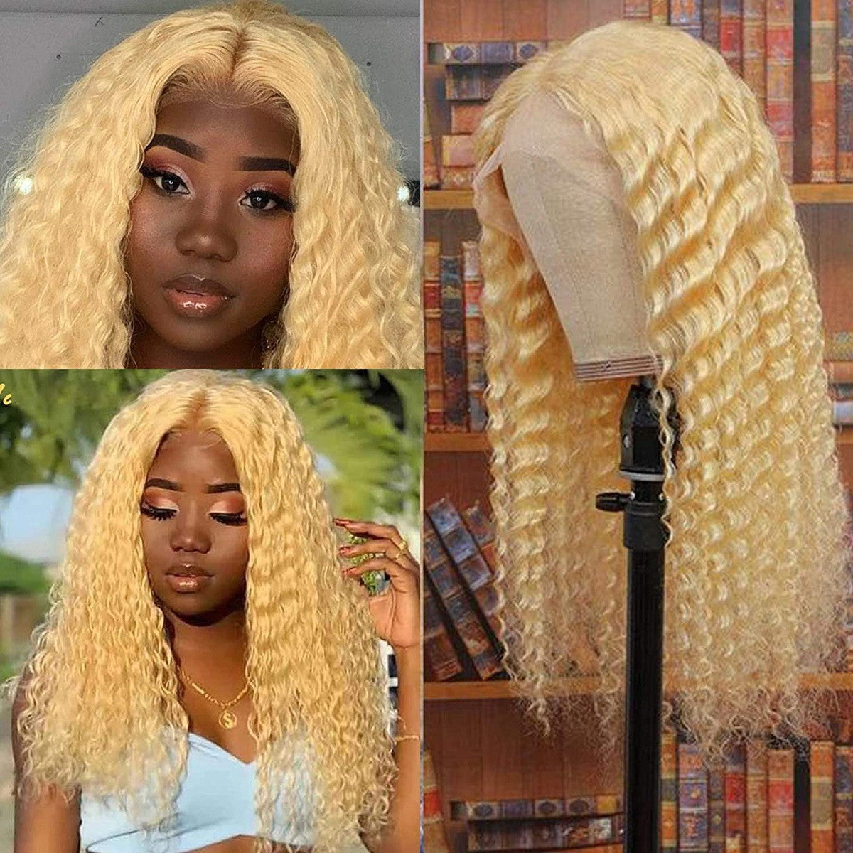Fashion Front Lace Wigs With Small African Coil Steel Head Wig Short Curly Hair