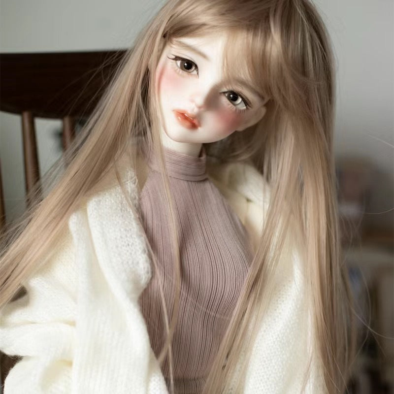 Ye Doll Female Bangs Hair Accessories Long Straight Wig