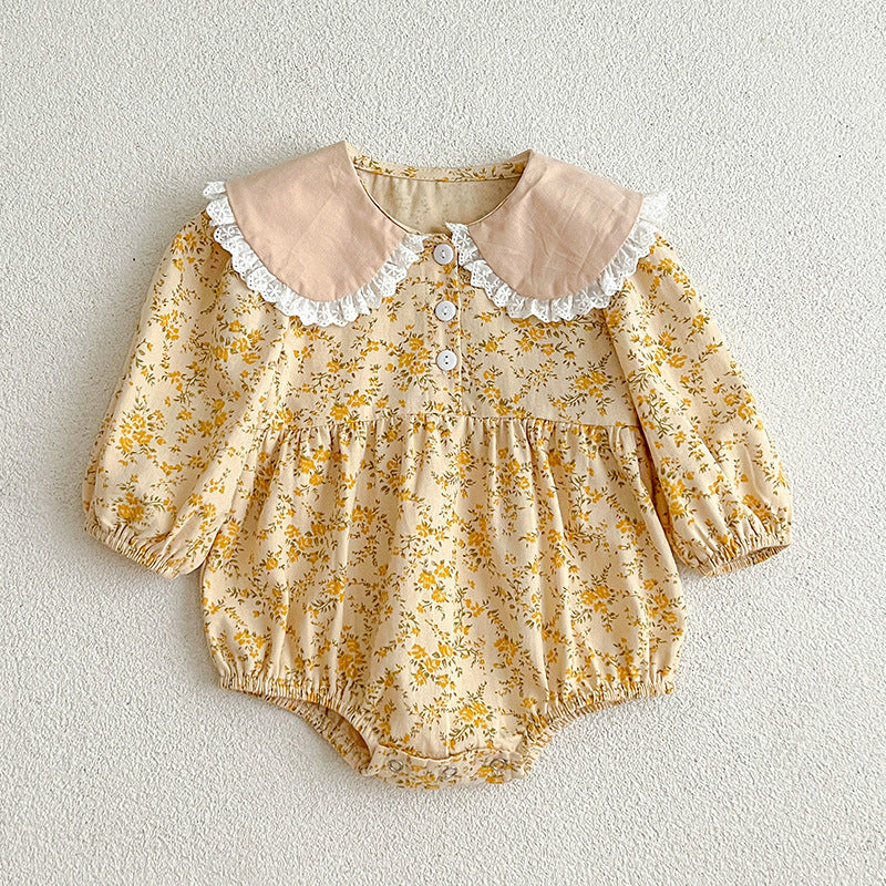 Children's Clothing Floral Romper Doll Collar Sisters Children's Dress