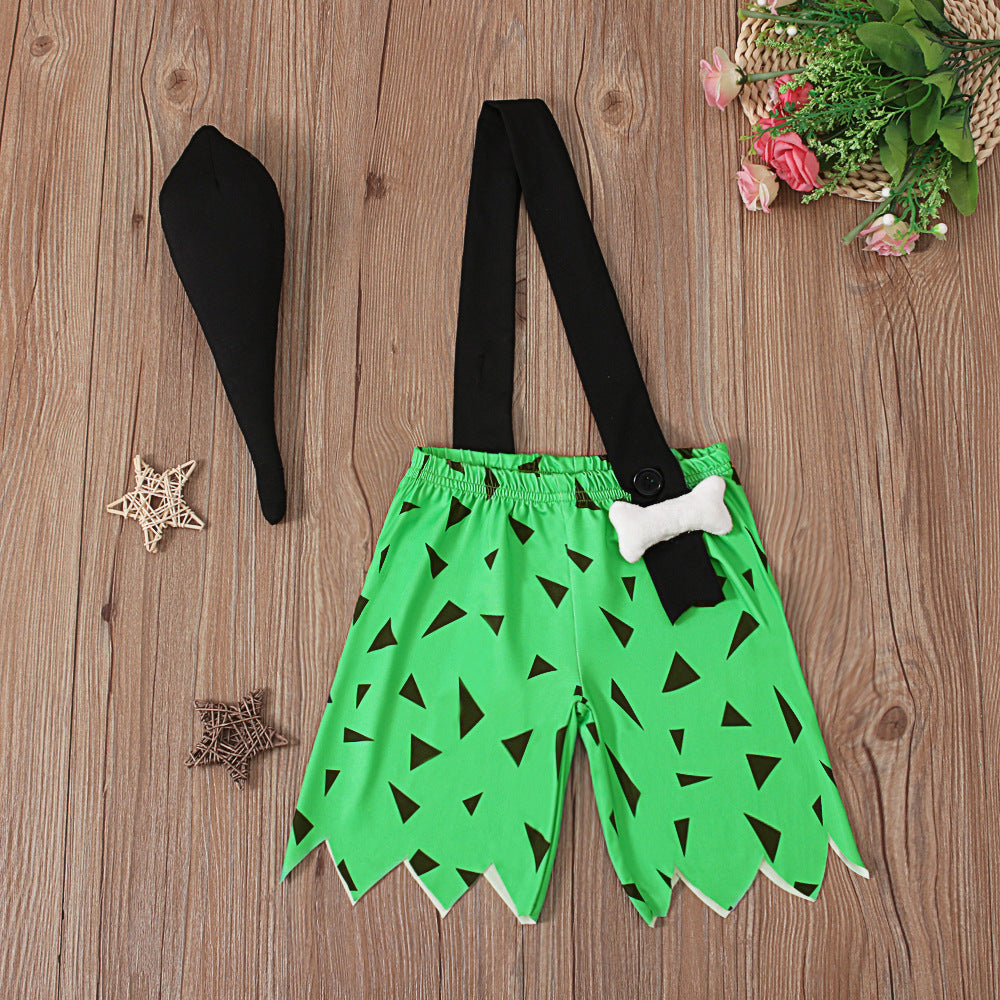 Children's Summer Clothing Boys Halloween Shoulder Strap Children's Pants