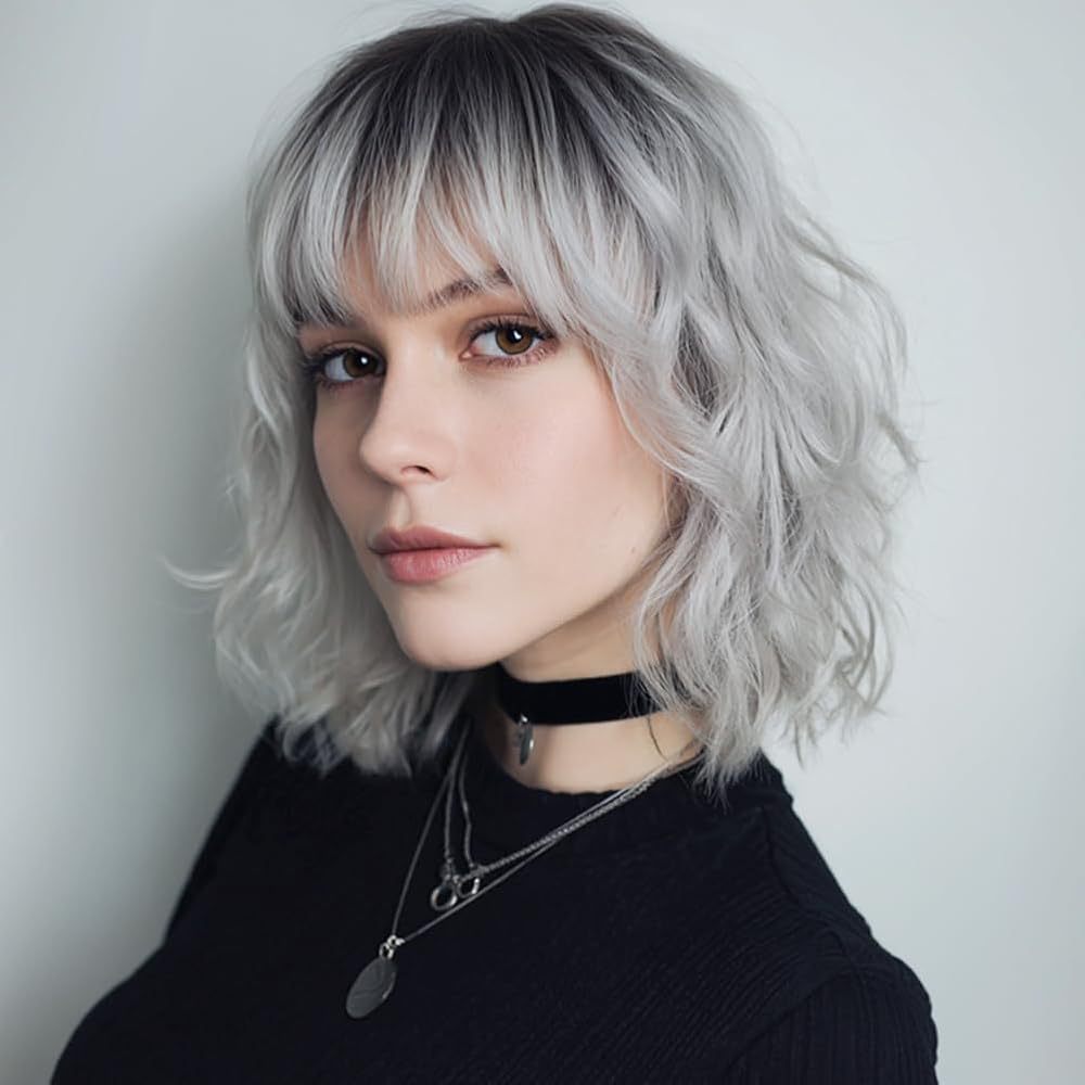 Big Wave Bangs Chemical Fiber Fashion Wig Short Curly Hair
