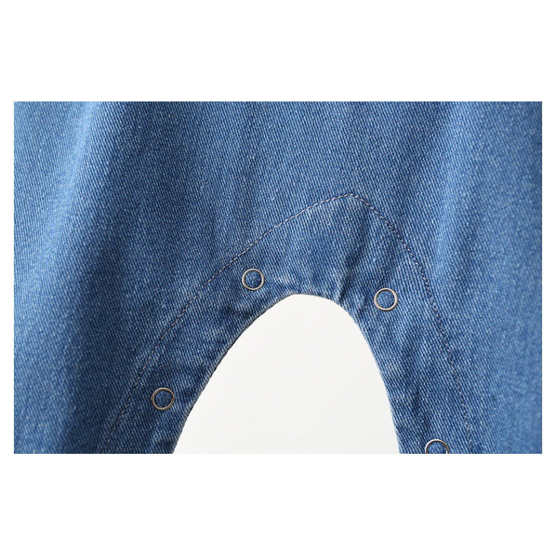 Children's Overalls Korean Infant Toddler Soft Denim Cartoon Children's Pants