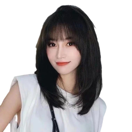 Women's Air Bangs Cute Fashion Inner Buckle Wig Short Straight Hair