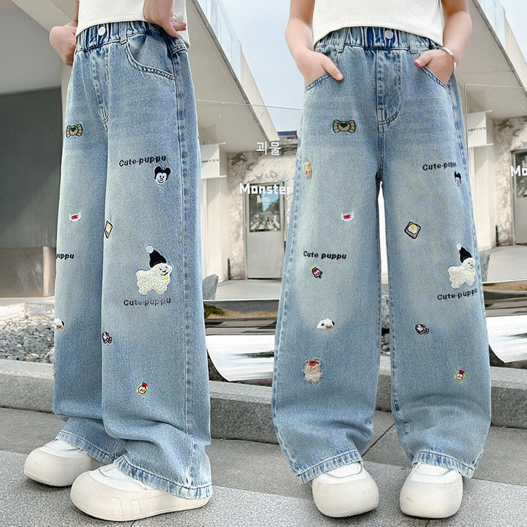 Jeans Wide Leg Western Style Funky Children's Pants