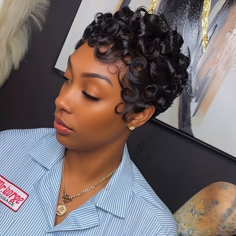 Cool Popular New Beautiful Graceful Human Real Hair Wig