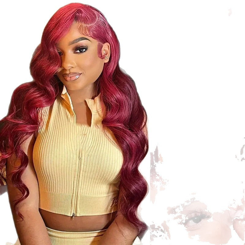 Front Lace Hair Mid-length Curly Natural Fluffy Wig Long Curls