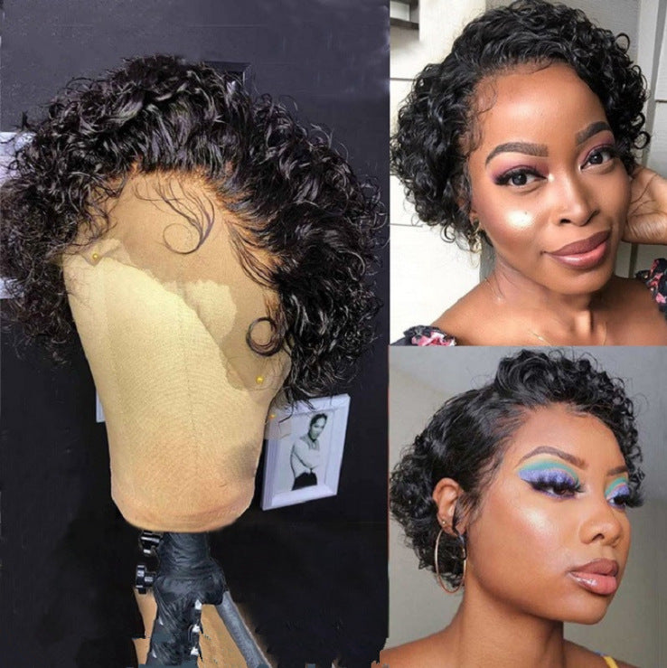 Curly Fluffy Face Shaving Small Roll Female Rose Net Wig Long Curls