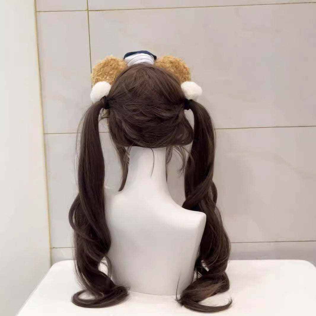 Women's Curly Hair Fluffy Full Top Natural Seamless Wig Long Curls