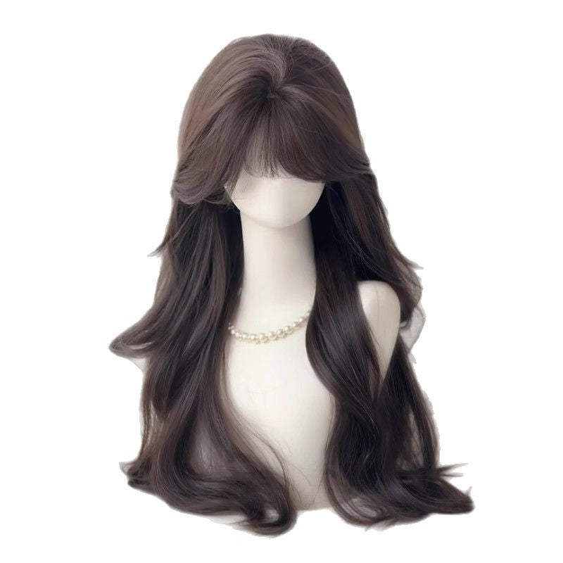 Hair Big Wave Natural Air Bangs Wig Long Curls
