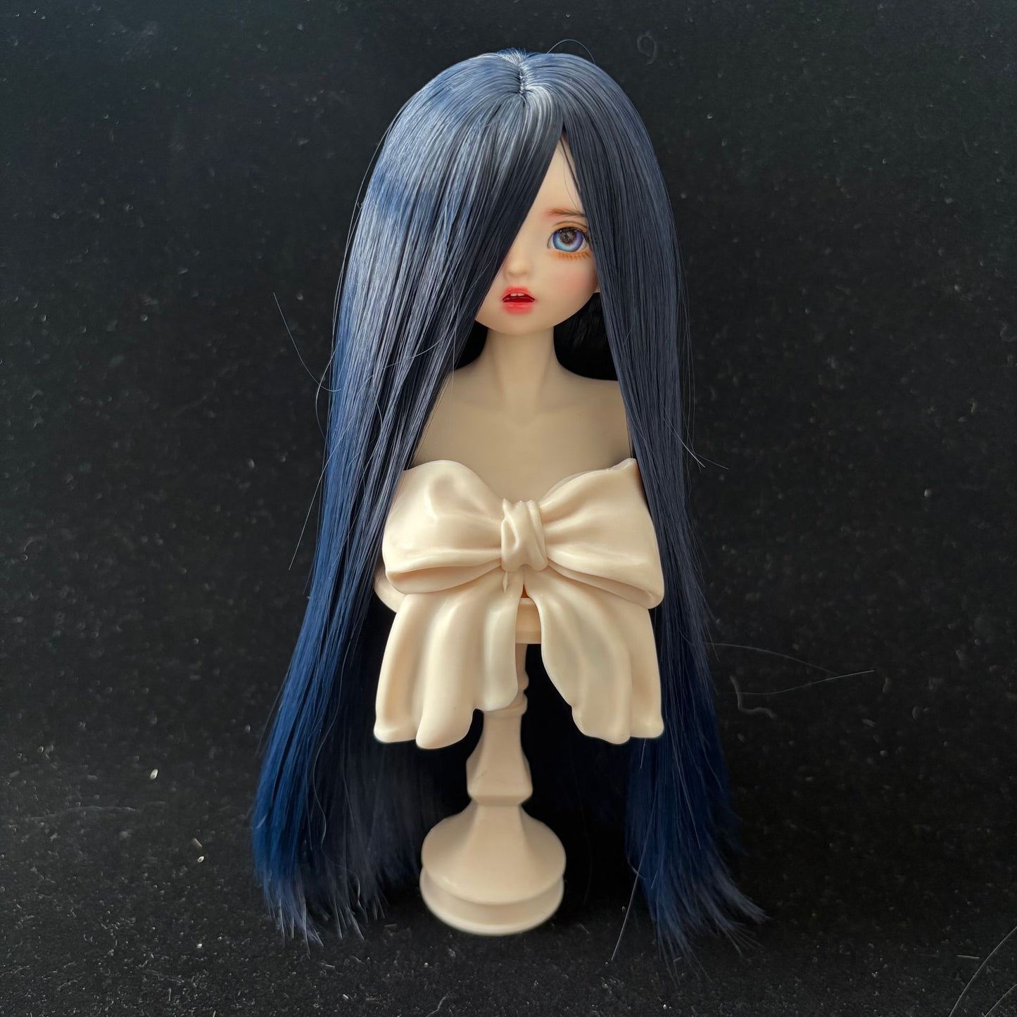 Points Soft Silk Long Bangs Straight Hair Cover Blank Cos Wig