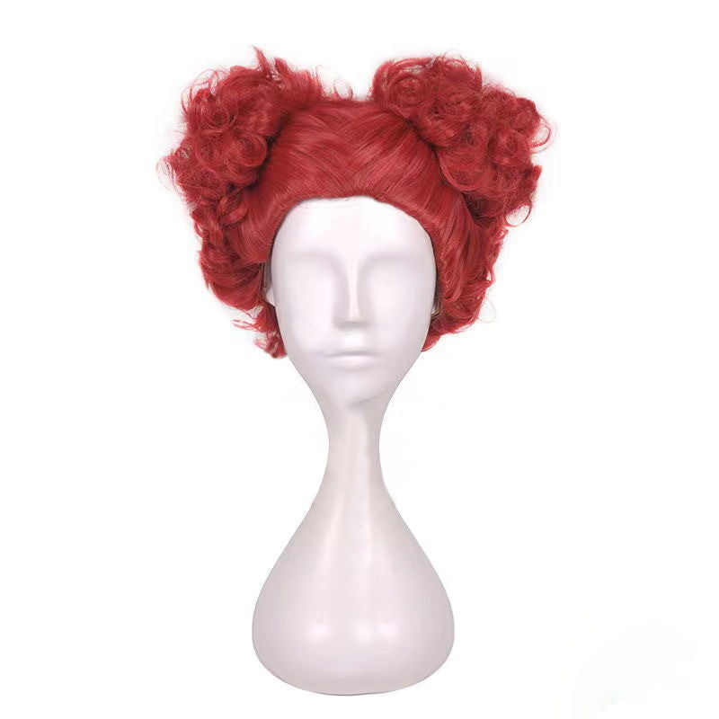 Blue Gradually Varied Pink Double Tiger Mouth Clip Mid-length Cos Wig