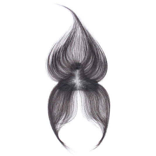 Fetal Hair Set Top Replacement Fluffy Natural All Real Forehead Wig Bangs