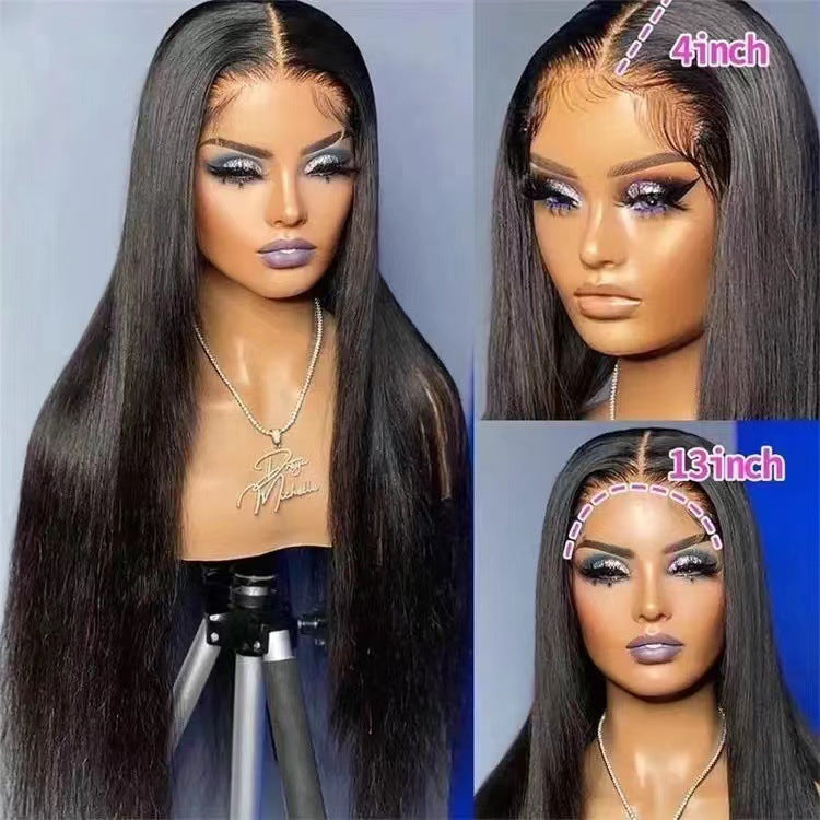 Lace Mid-length Hair Fashion Natural Realistic Synthetic Long Straight Wig