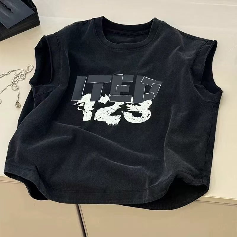 Children's Clothing Summer Set Fashionable Vest Denim Shorts Iti Children's Suit
