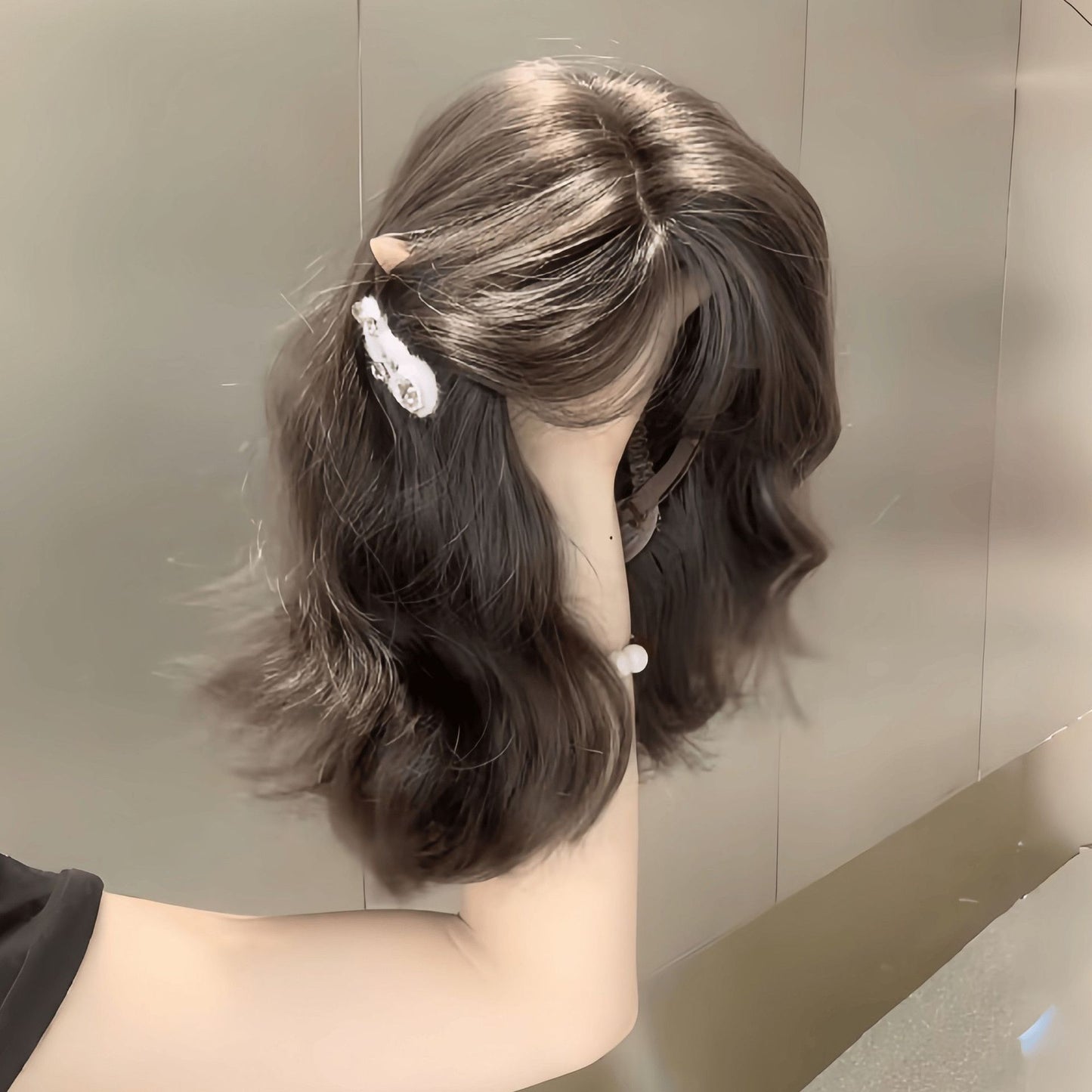 Wool Egg Bangs Texture Fluffy Natural Wig Short Curly Hair