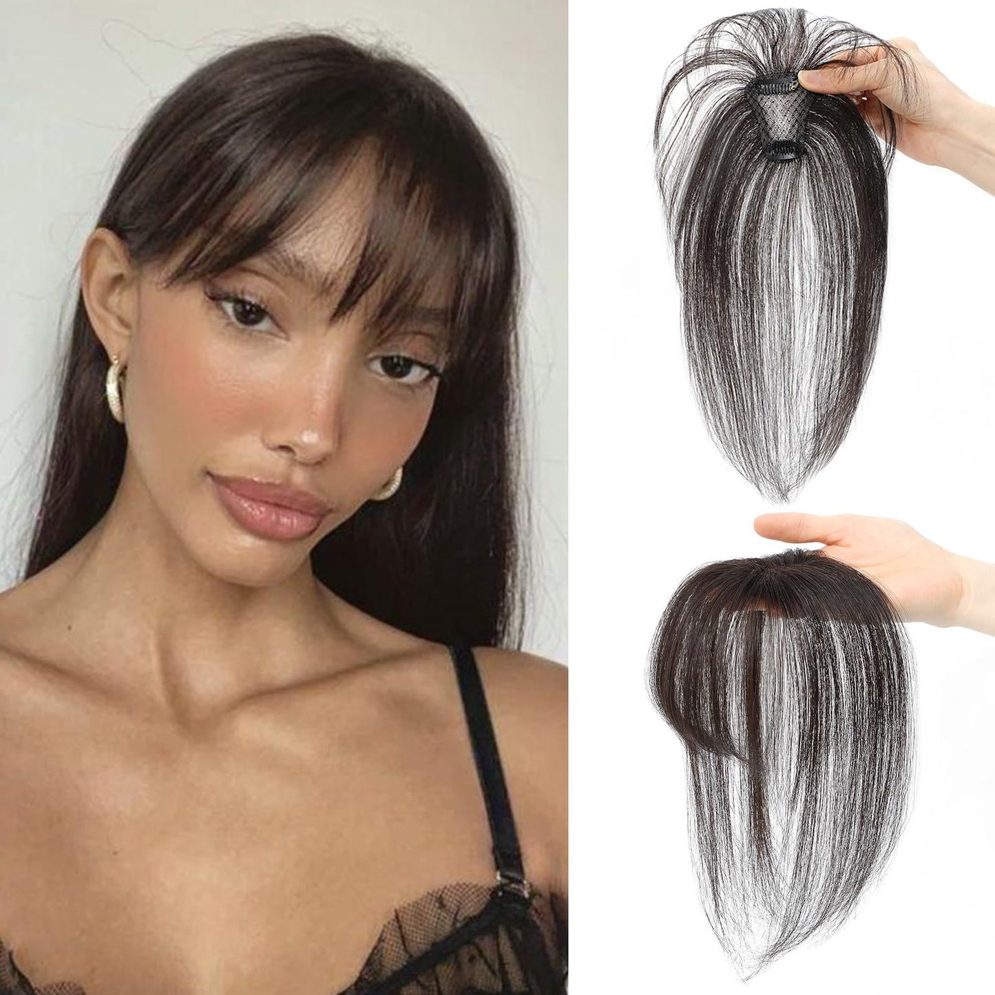 Hand-woven Straight Female Real Human Hair Elegant Wig
