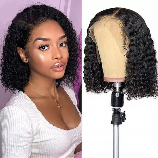 Fashion African Female Curly Hair Fluffy Chemical Fiber Whole Wig Long Curls