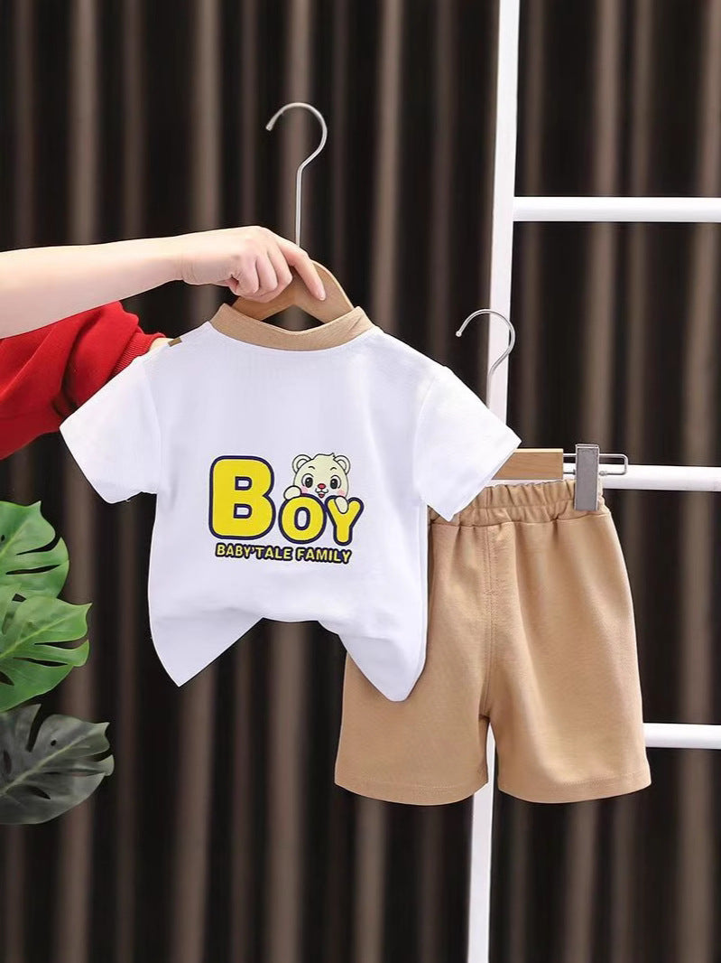 Children's Summer Casual Clothing Short-sleeved Sports Two-piece Children's Suit