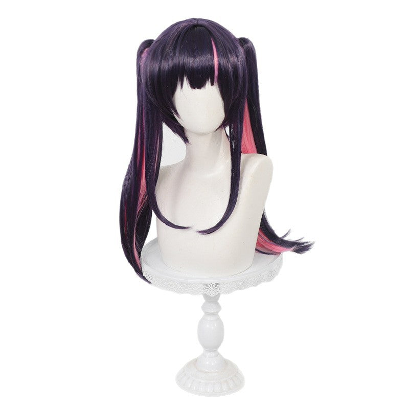 Space-time Simulation Scalp Highlight Split Double Cos Wig