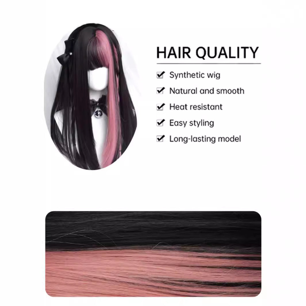 Female Blackberry Powder Color Matching Sweet Spicy Group Style Lolita Cos Wig