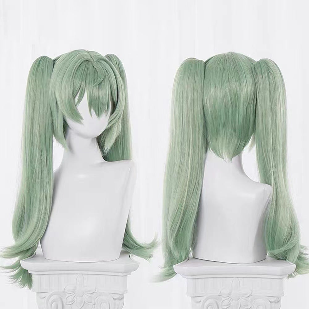 Cardamom Zero Tiger Clip Double Ponytail Long Hair Simulation Cos Wig