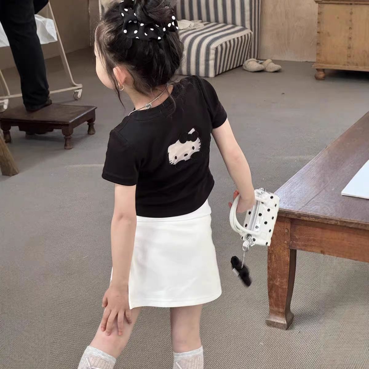 Summer Korean Embroidered Slim Short-sleeved Stylish Trendy Children's T-shirt