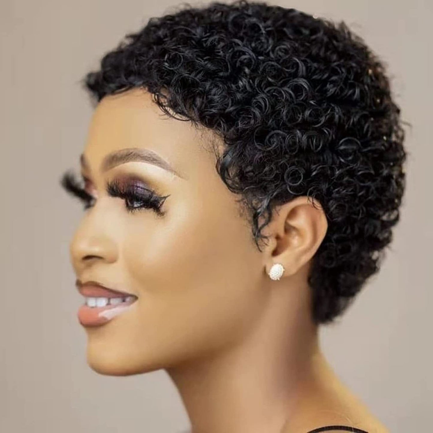 New Full Mechanism African Roll Human Real Hair Wig