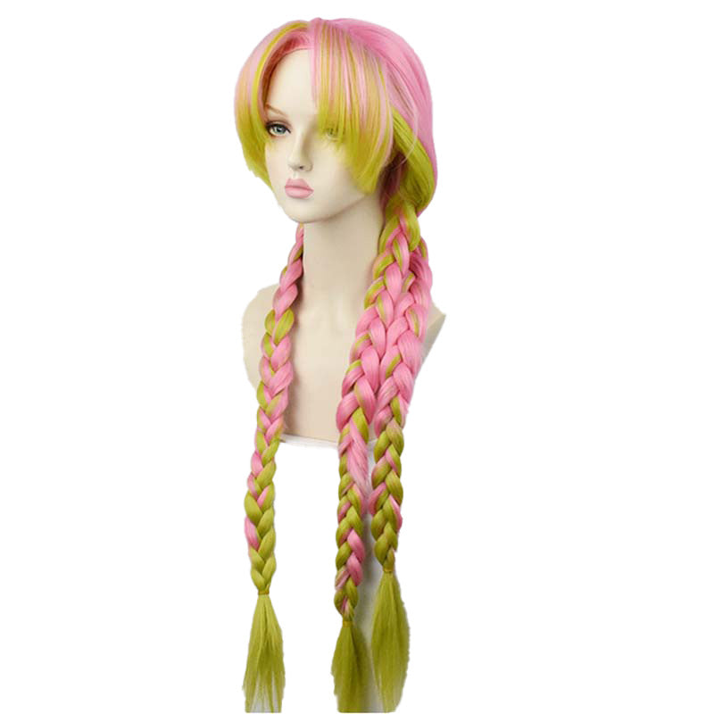 Women's Glass Gradient Color Twist Braid Cartoon Cos Wig