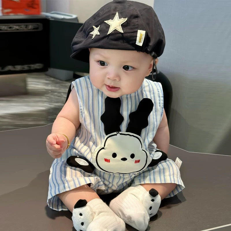 For Babies Summer Thin Vest Jumpsuit Cute Super Boy Days Jumpsuit, Climbing Suit