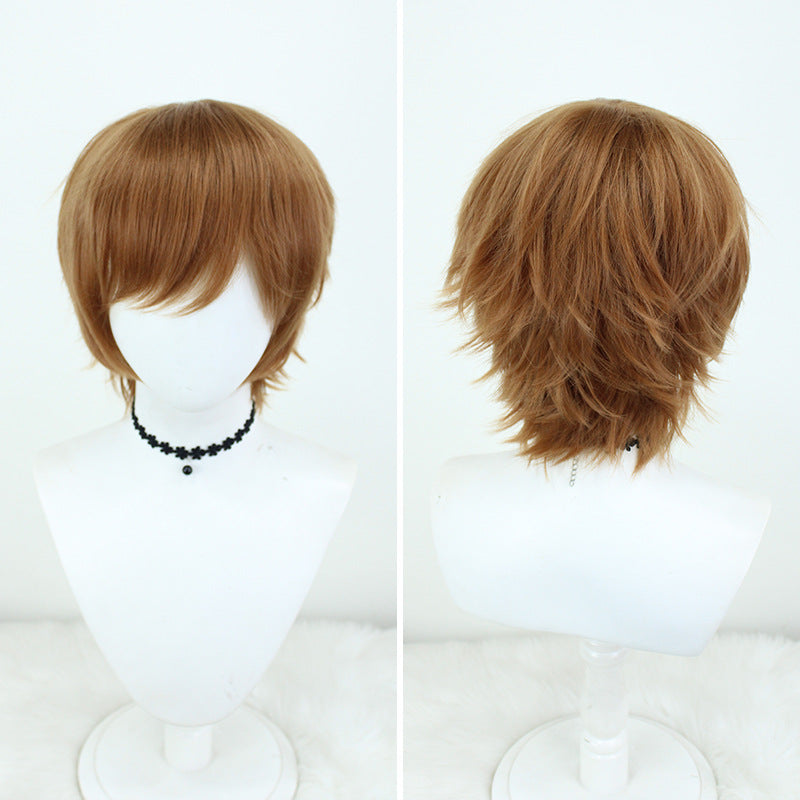Face Puffy Silk Corn Stigma Hot Cos Wig