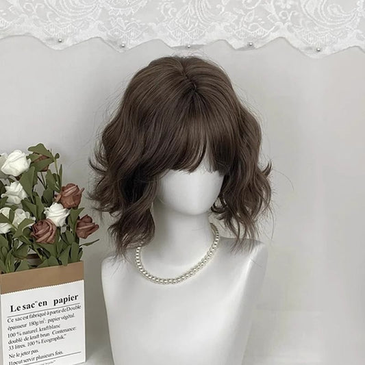 Cloud Female Small Curls Artificial Full Top Wig Short Curly Hair