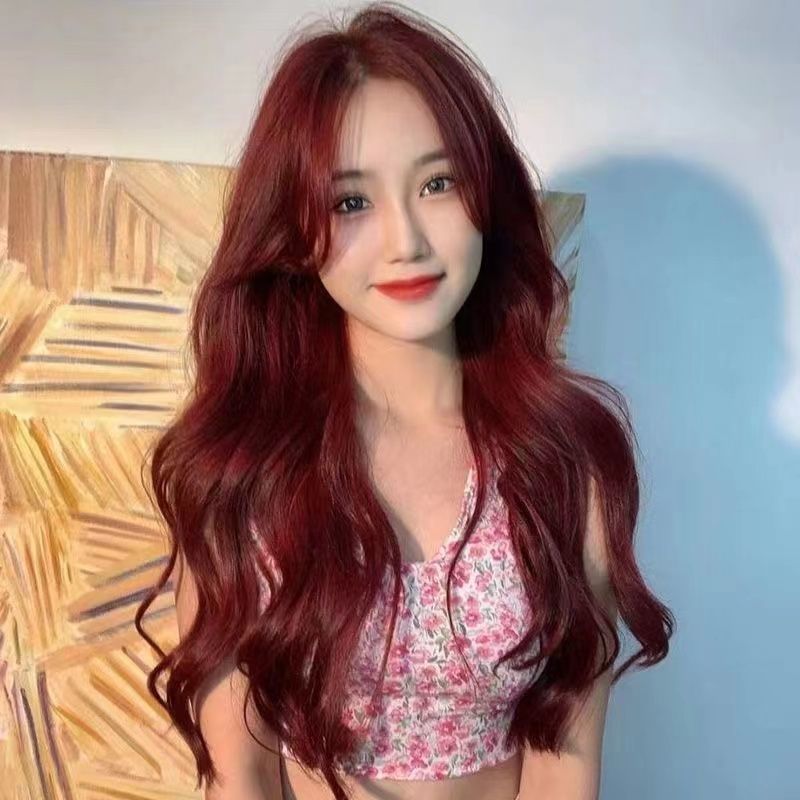 Front Curly Hair Straight Simulation Live Wig Long Curls