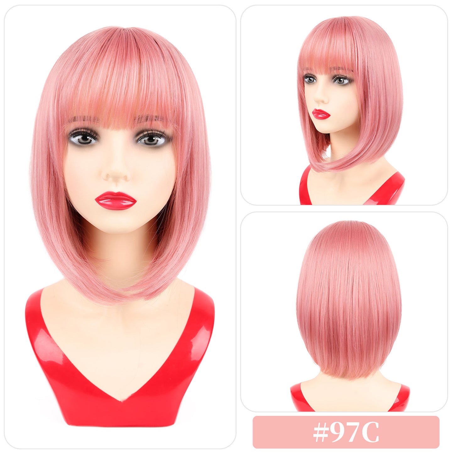 Whole Female Collarbone Length Haircut Wave Wig Short Straight Hair