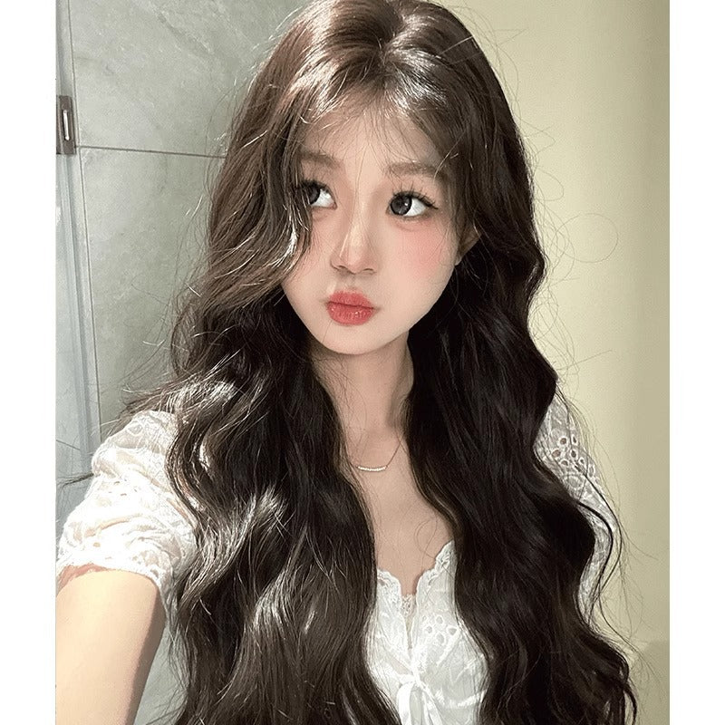 Women's Mid-length Small Lace Curly Hair Natural Wig Long Curls