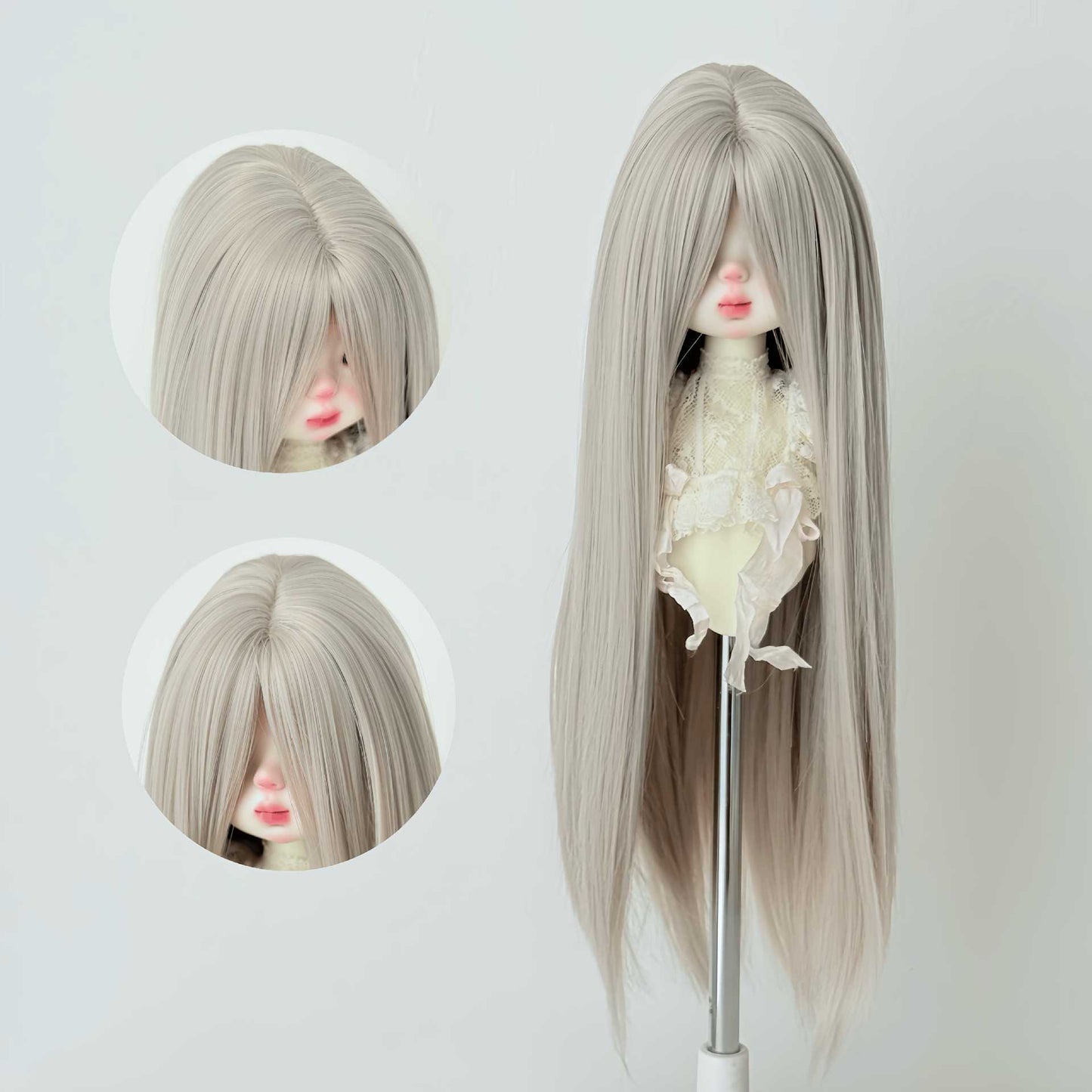 Points Soft Silk Long Straight Hair Cover Bangs Cos Wig