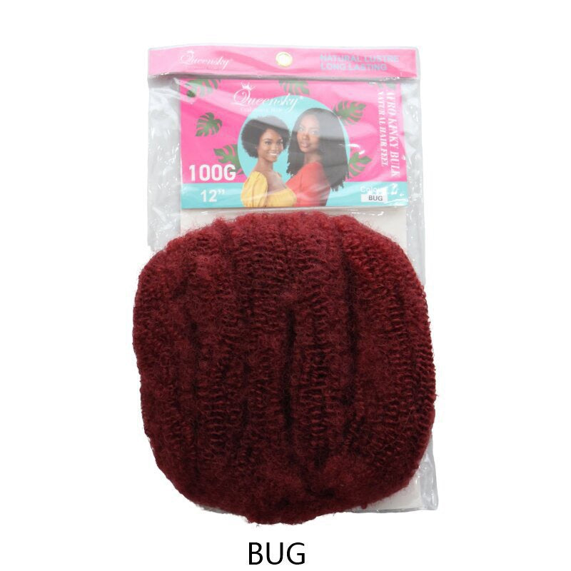 Inch African Caterpillar Dreadlocks Puffy Silk Wig Short Curly Hair