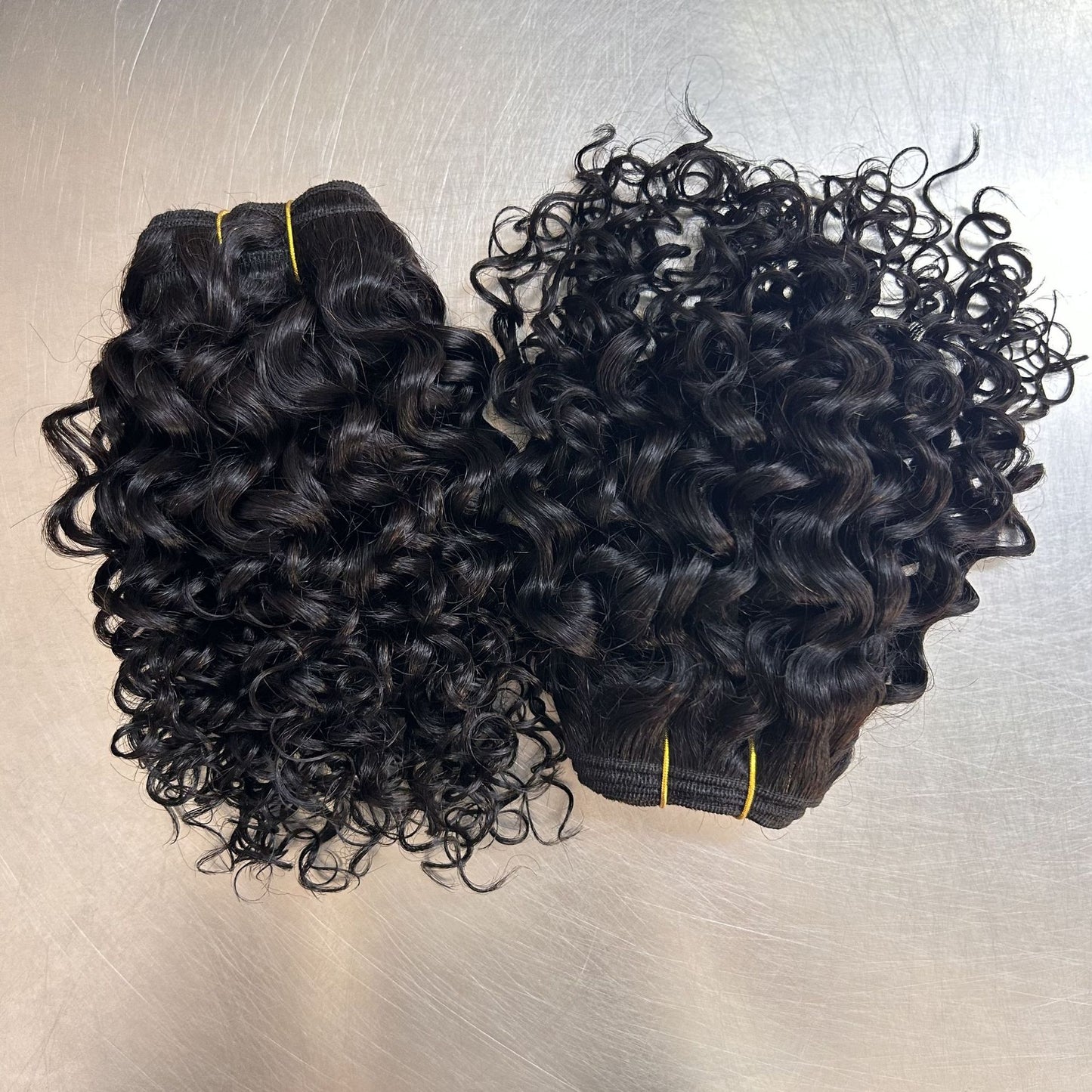 Weft Foaming Gram Curly Black Natural Real Hair Wig